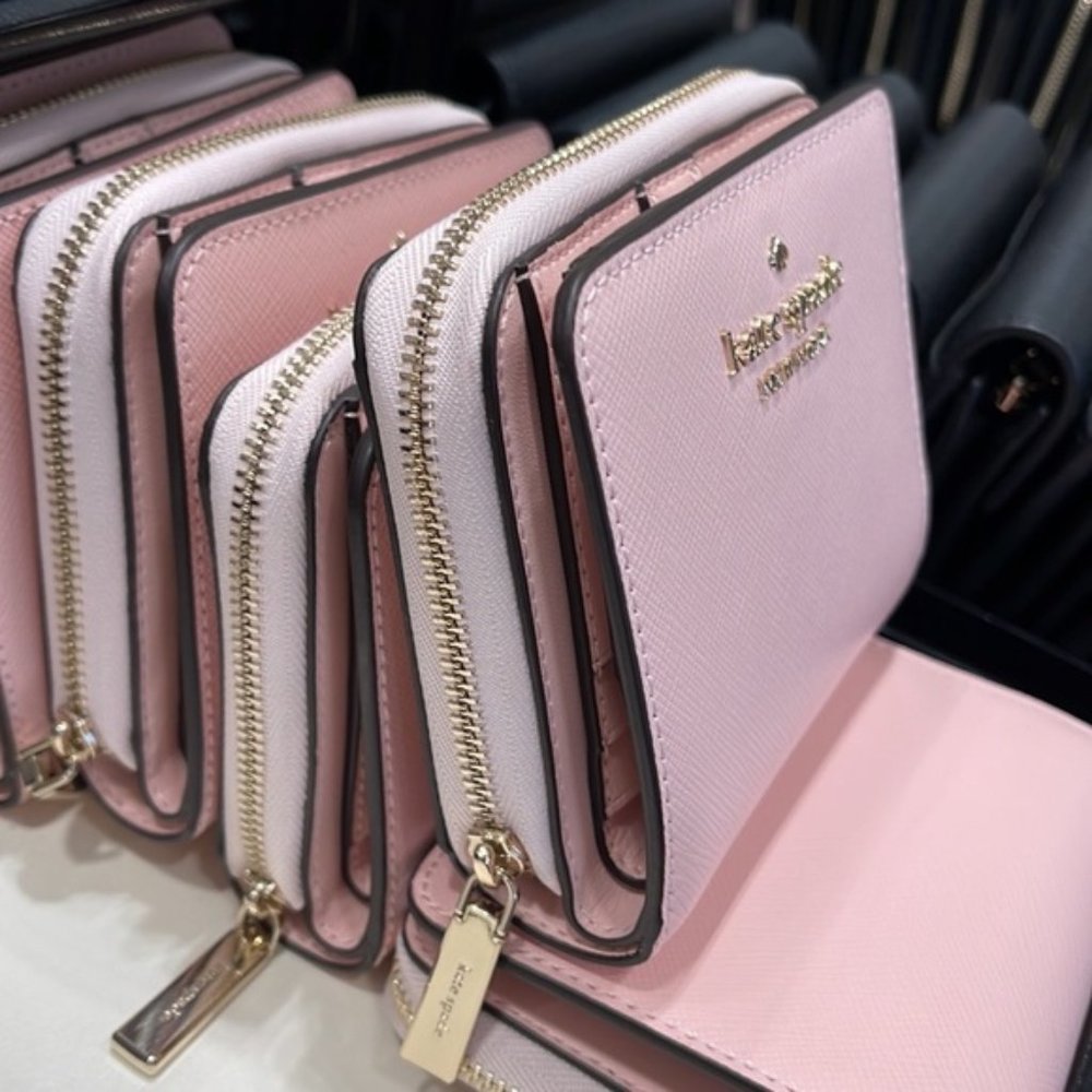 Kate Spade Staci Small Zip Around Wallet Chalk Pink - Picture 10 of 16